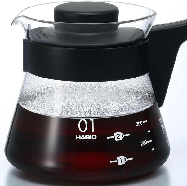 Сервер для кофе Hario VCS-01B, 450 мл стеклянный для заваривания, прозрачный, с ручкой для пуровера V60 VCS-01B фото