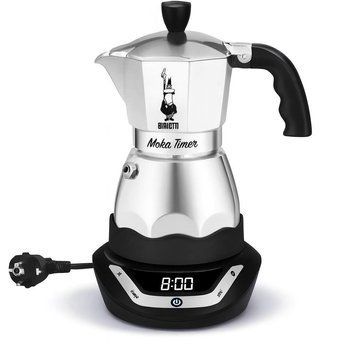 Гейзерна електрокавоварка Bialetti Moka Timer на 6 чашок домашня для приготування кави 270 мл 0006093/NP фото