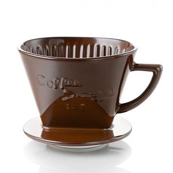 Пуровер Cafec Arita Ware Dripper 102, Коричневий G-102BR фото