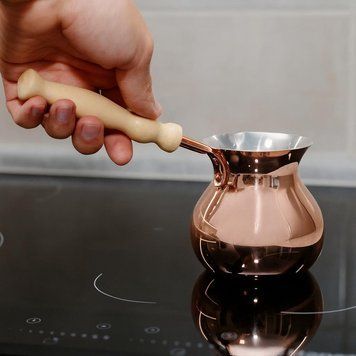 Турка мідна ZH 300 мл Класична для кави по турецьки цільна z300k фото