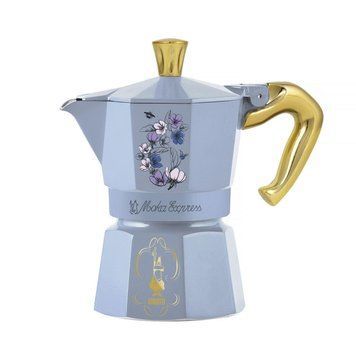 Гейзерна кавоварка Bialetti Moka Express X Bridgerton на 6 чашок для кави з алюмінію для газової плити на три порції мока 5364 фото
