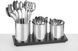 Органайзер для ложок і виделок металевий барний Motta Spoon Holder Set Art настільний з нержавіючої сталі 15561 фото 1