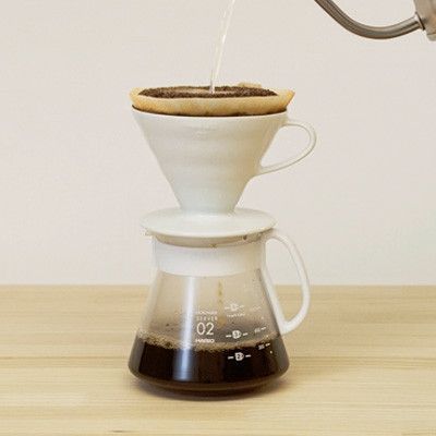 Набір для приготування кави Hario V60 02 кераміка сервер фільтри XVDD-3012W XVDD-3012W фото