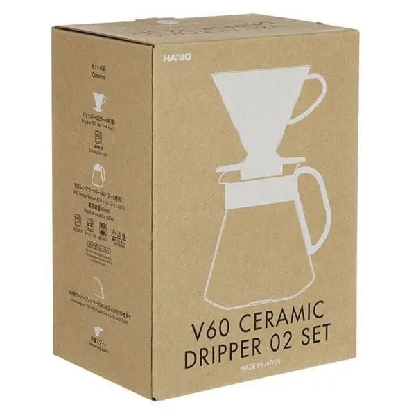 Набір для приготування кави Hario V60 02 кераміка сервер фільтри XVDD-3012W XVDD-3012W фото