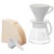 Набір для приготування кави Hario V60 02 кераміка сервер фільтри XVDD-3012W XVDD-3012W фото 3