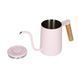 Чайник для варки фильтр кофе Timemore Fish Youth Pink, 600 мл, из нержавеющей стали, с длинным носиком 300224 фото 4