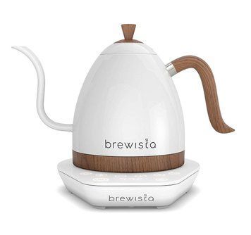 Електрочайник для кави Brewista Artisan Matt White Wood 1000 мл з підтримкою температури BA10VKVDE-PWW фото