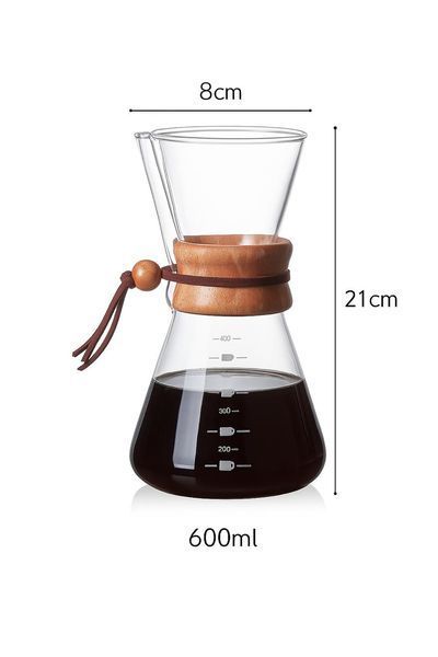 Кемекс для заварювання кави 600 мл воронка Chemex Кавоварка пуровер 488903882 фото