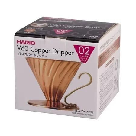Пуровер металлический из меди Hario V60 02, 400 мл, для ручной заварки кофе, на 4 порции, VDPC-02CP VDPC-02CP фото