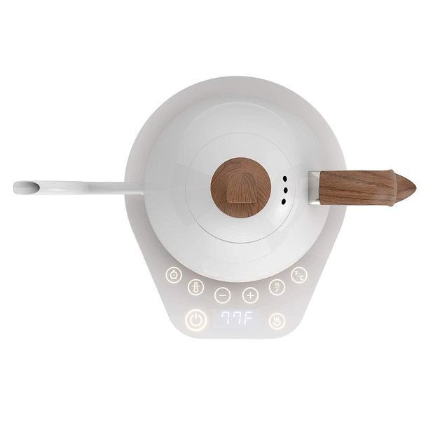 Електрочайник для кави Brewista Artisan Matt White Wood 1000 мл з підтримкою температури BA10VKVDE-PWW фото