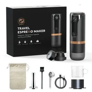 Портативная капсульная эспрессо кофеварка Icafilas Travel Espresso usb ручная дорожняя YJ04 фото