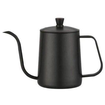 Чайник для приготовления кофе v60 с длинным носиком для заварки фильтра для бариста 350 мл Черныйб 350-1 фото