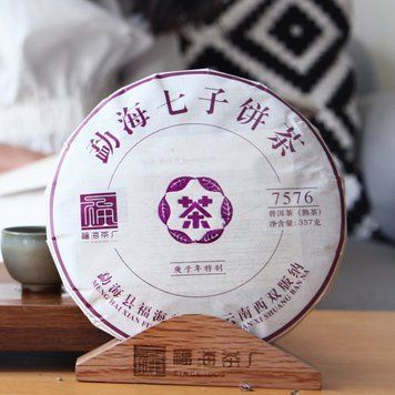 Китайский чай Шу Пуэр Fu Hai Cha Chang 7576 2020 года, 357 г 892 фото