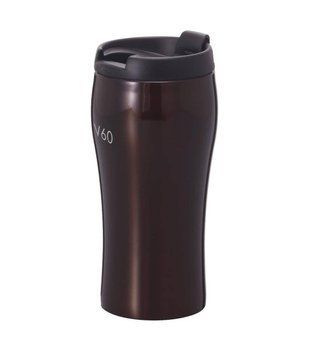 Японська термочашка Hario Uchi Mug 350 мл Коричнева металева із нержавійки з кришкою VUM-35BR фото