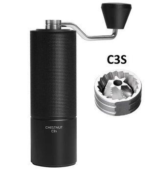 Ручна кавомолка Timemore C3S Chestnut Grinder з регулюванням рівня помолу з сталевими жорнами алюмінієва C3S-BLACK фото