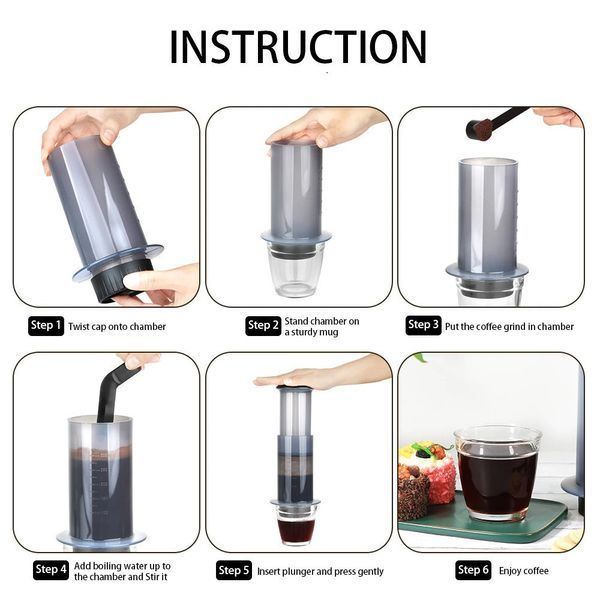 Аеропрес кава Icafilas Travel Coffee Maker Портативна ручна кавоварка Aeropress для заварювання фільтр кави KF06 фото