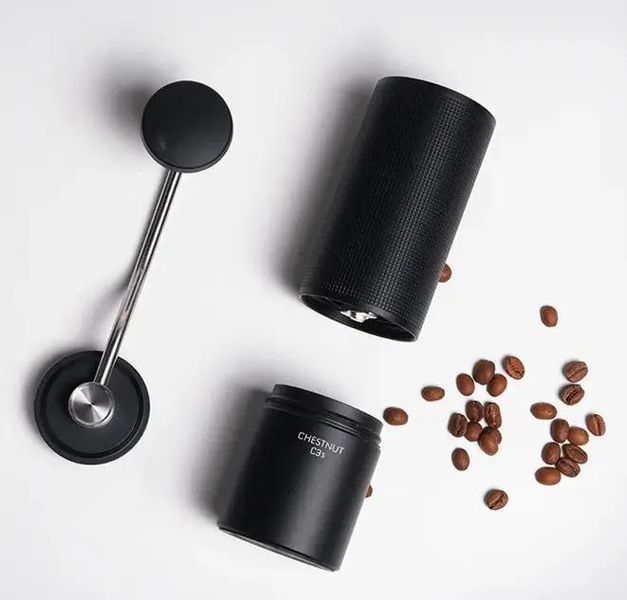 Ручна кавомолка Timemore C3S Chestnut Grinder з регулюванням рівня помолу з сталевими жорнами алюмінієва C3S-BLACK фото