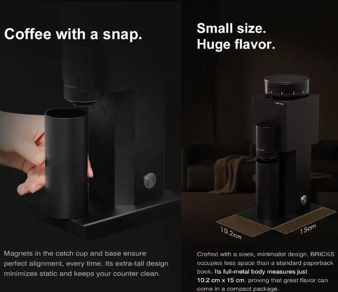 Електрична кавомолка Timemore Bricks 01S Electric Grinder BRICKS 01S Black фото
