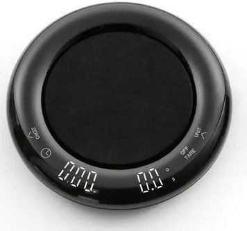Ваги кавові з таймером Nano Smart Round Scale, з usb зарядкою електронні, круглі, для кав'ярні, настільні 15883 фото