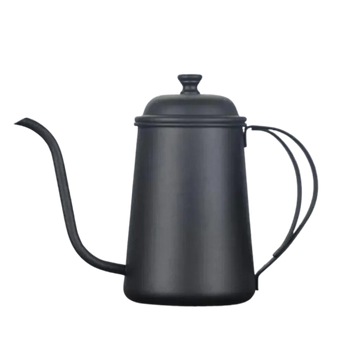 Чайник заварочный для кофе для v60 из нержавейки кофейный Черный для плиты портативный 650-55 фото
