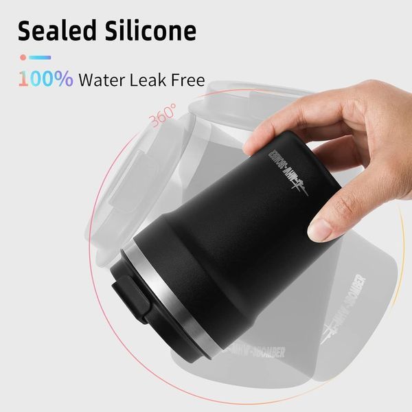 Термокружка MHW-3BOMBER Vacuum Coffee Mugs 360 мл Чорна M5718B фото