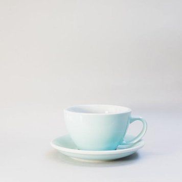 Чашка і блюдце для лате Loveramics Egg Cafe Latte Cup & Saucer, 300 мл, River Blue C088-17BBL фото
