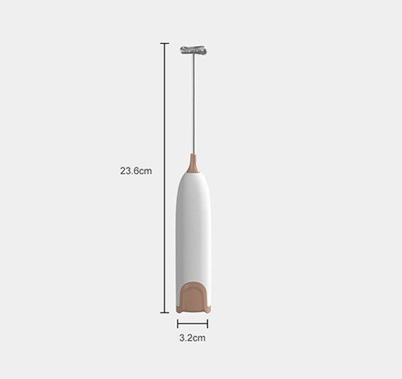 Міксер Milk Frother для молока, електричний, побутовий, для капучино і лате, портативний, Бежевий 1501BW фото