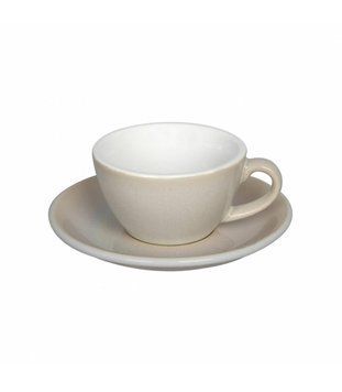 Чашка і блюдце для кави з молоком Loveramics Egg Flat White, 150 мл, Ivory C088-126BIV фото