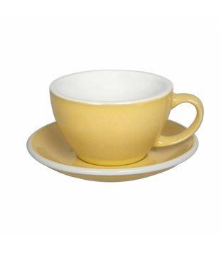 Чашка и блюдце для латте Loveramics Egg Caf&eacute; Latte Cup & Saucer, 300 мл, Butter Cup C088-109BBC фото