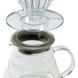 Скляний кувшин для кави Hario XGS-60TB Range Server сервірувальний, 600 мл, заварник для пуровера прозорий з ручкою для v60 XGSR-60TB фото 3