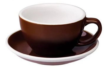 Чашка і блюдце для латте Loveramics Egg Cafe Latte Cup & Saucer, 300 мл, Brown C088-05BBR фото