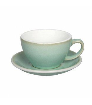 Чашка і блюдце для лате Loveramics Egg Cafe Latte Cup & Saucer, 300 мл, Basil C088-110BBI фото