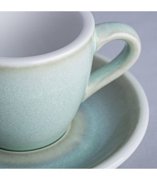 Чашка и блюдце для латте Loveramics Egg Caf&eacute; Latte Cup & Saucer, 300 мл, Basil C088-110BBI фото