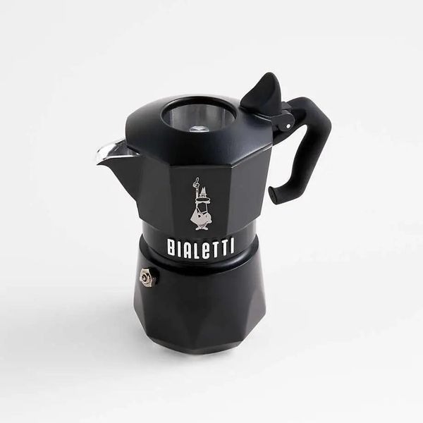 Гейзерна кавоварка з клапаном для пінки Bialetti Brikka Exclusive на 2 чашки для кави алюмінієва Чорна 0009071 фото