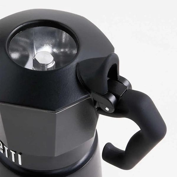 Гейзерна кавоварка з клапаном для пінки Bialetti Brikka Exclusive на 2 чашки для кави алюмінієва Чорна 0009071 фото