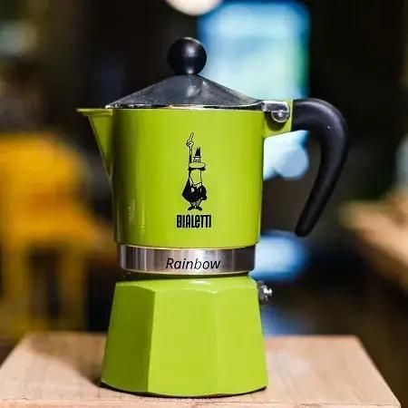 Гейзерна кавоварка Bialetti Rainbow Green (6 чашок - 270 мл) 0004973/NP фото