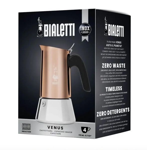 Гейзерная кофеварка Bialetti Venus NEW Rame 4 чашки 170 мл 0007284/CN фото