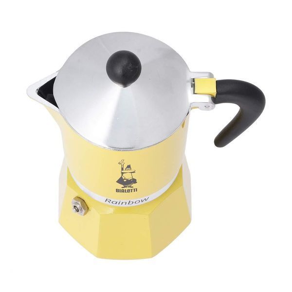 Гейзерная кофеварка Bialetti Rainbow Желтая (6 чашек - 270 мл) 0004983/NP фото