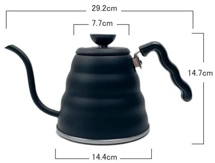 Чайник для фильтр кофе Hario V60 Buono VKB-120MB для варки фильтр кофе Черный из нержавеющей стали Черный VKB-120MB фото