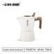 Кавоварка гейзерного типу MHW-3BOMBER Double Valve Moka Pot 1 cup для кави Біла з дерев'яною ручкою M5887W фото 7