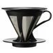 Пуровер пластиковий з металічним фільтром Hario Cafeor V60 02, 400 мл CFOD-02B фото 2