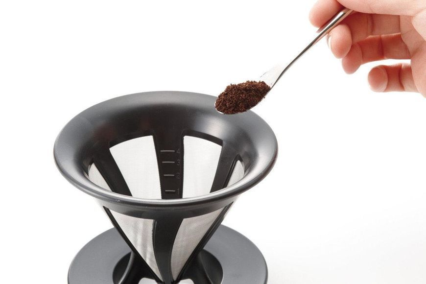 Пуровер пластиковий з металічним фільтром Hario Cafeor V60 02, 400 мл CFOD-02B фото