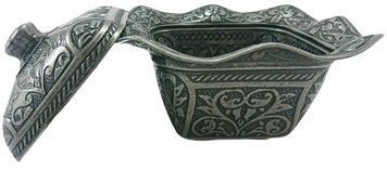 Турецкая лукумница/сахарница, темное серебро 15170 фото