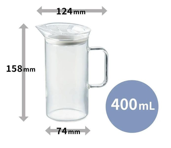 Японський чайний заварник Hario Glass Tea Maker S-GTM-40-T, 400 мл з ситечком S-GTM-40-T фото