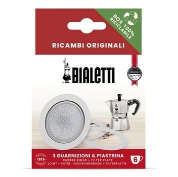 Прокладки до гейзерної кавоварки Bialetti Moka Express 6 чашок 18493 фото