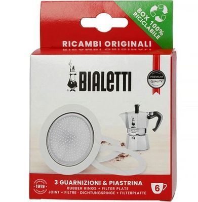 Прокладки до гейзерної кавоварки Bialetti Moka Express 6 чашок 18493 фото