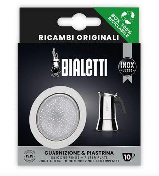 Комплект запчастей для гейзерной кофеварки Bialetti из нержавеющей стали на 10 порций 1849993 фото