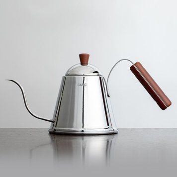 Чайник заварювальний для кави Cafec Tsubame Wood 1 л з нержавіючої сталі з тонким носиком для бариста TMW-1000 фото