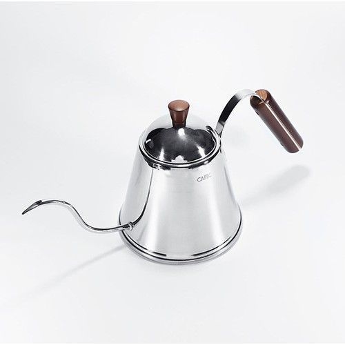 Чайник заварювальний для кави Cafec Tsubame Wood 1 л з нержавіючої сталі з тонким носиком для бариста TMW-1000 фото