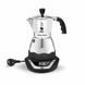 Электрическая гейзерная кофеварка Bialetti Moka Easy Timer на три порции 130 мл для кофе с автоотключением 1232C фото 2